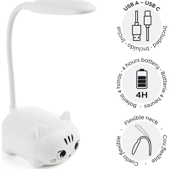 Φωτιστικό Γραφείου LED Miquelrius Back2Fun Kitty - Λευκό image 3