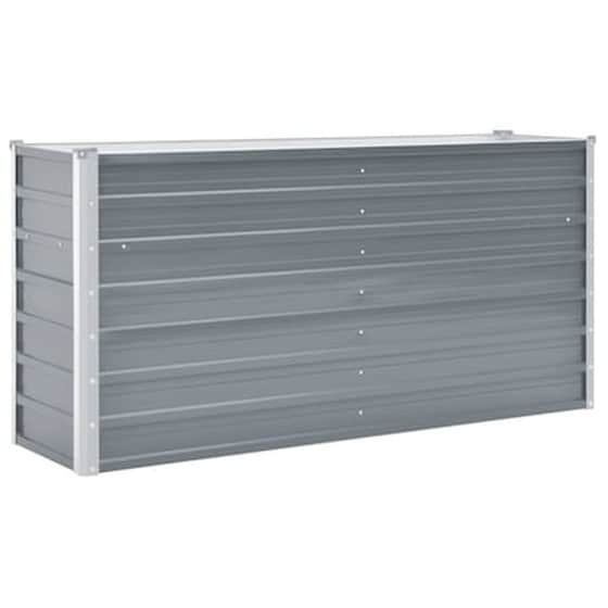 Vidaxl Ζαρντινιέρα Υπερυψωμένη Γκρι 160x40x77 Εκ. Γαλβανισμ. Χάλυβας image 3
