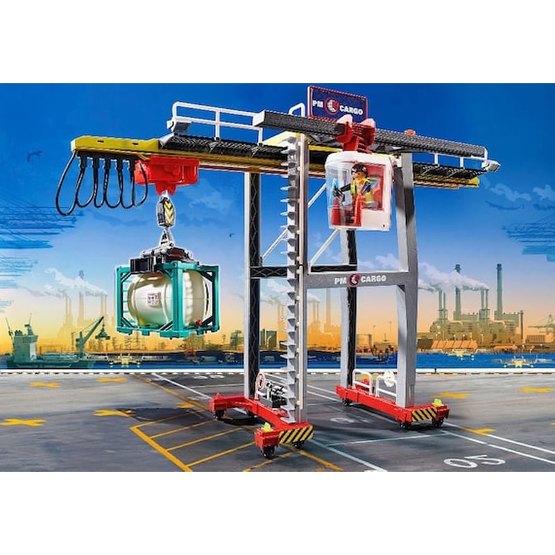 PLAYMOBIL® Γερανογέφυρα Φορτοεκφόρτωσης Container (70770)