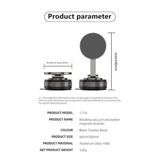 Βάση Στήριξης Αυτοκινήτου XO C176 - Black image 2