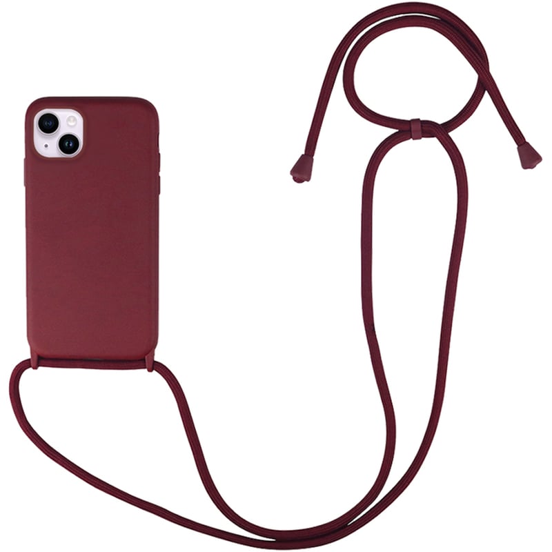 Θήκη Apple iPhone 14 - My Colors CarryHang Strap - Μπορντώ