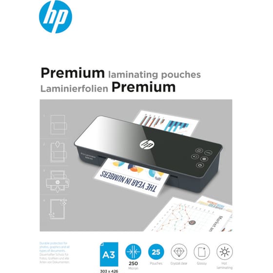 HP Premium Φύλλα πλαστικοποίησης Α3 250mic 25 φύλλα image 0
