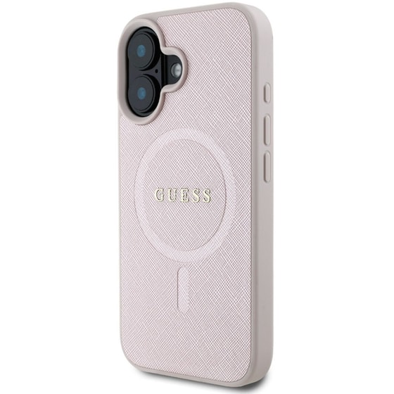 Θήκη Apple Iphone 16 - Guess Plastic Case with Magsafe - Ροζ image 2