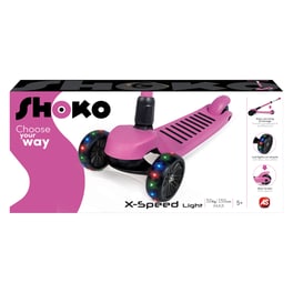 Παιδικό Πατίνι Τρίτροχο Shoko Twist & Roll X-Speed Light με LED Ρόδες - Ροζ