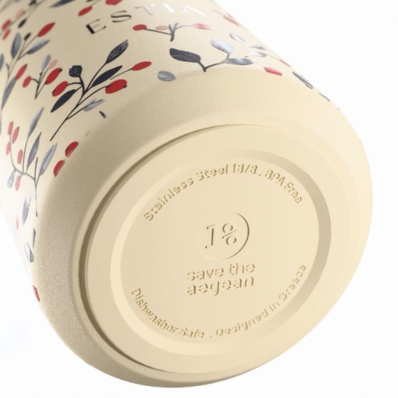 Ποτήρι Θερμός Estia Save The Aegean Lens Bloom Beige 360ml image 1