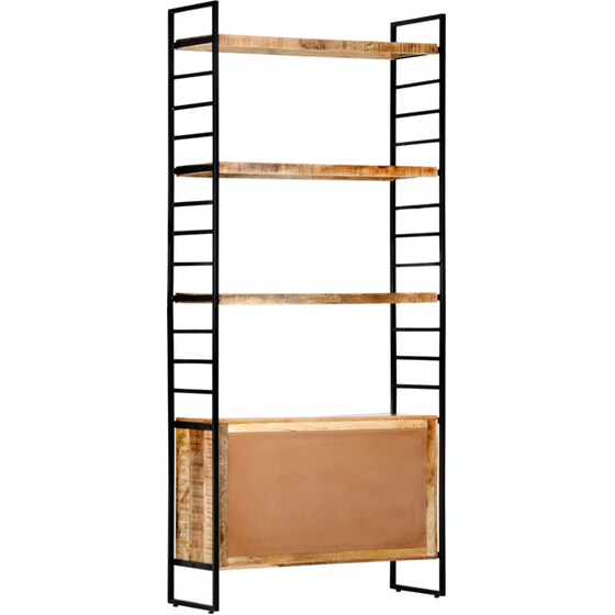 Βιβλιοθήκη VidaXL Μεταλλική με 2 Πόρτες 80x180 cm - Καφέ image 3