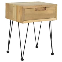 Κομοδίνο Vidaxl Από Μασίφ Ξύλο Teak 40x30x50 cm - Φυσικό