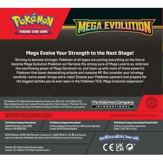 Pokémon TCG: Mega Evolution Booster 1 Φακελάκι - Τυχαία Επιλογή Σχεδίου image 5