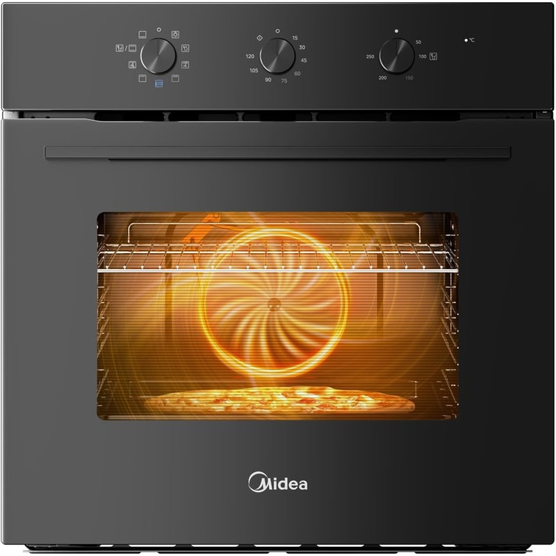 MIDEA MBO65M80M1-BK 70 Lt Μαύρο Εντοιχιζόμενος Φούρνος Άνω Πάγκου