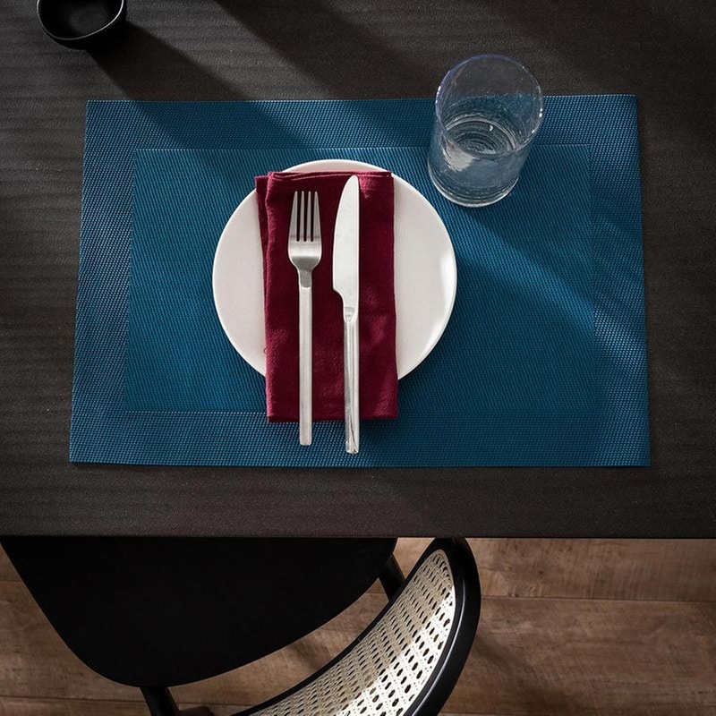 GOFIS HOME Σουπλά και Πετσέτες Φαγητού Gofis Home Waverly Jean Blue από PVC 30x45cm 8Τμχ - Μπλε