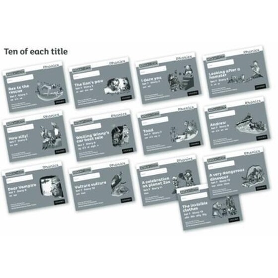 Read Write Inc. Phonics: Grey Set 7 Core Black & White Storybooks (Pack of 130) image 0