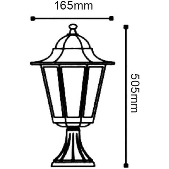Φανάρι Εξωτερικού Χώρου Aca Hi6173gb από Αλουμίνιο - Χρυσό/Μαύρο image 1