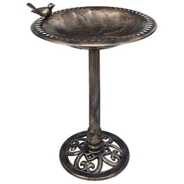 Μπανιέρα Πτηνών Κήπου VidaXL από Πλαστικό 50x76 cm - Μπρονζέ