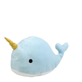 Kiokids Βελούδινο Μαξιλάρι  Σιελ Μονόκερος 45x22εκ.