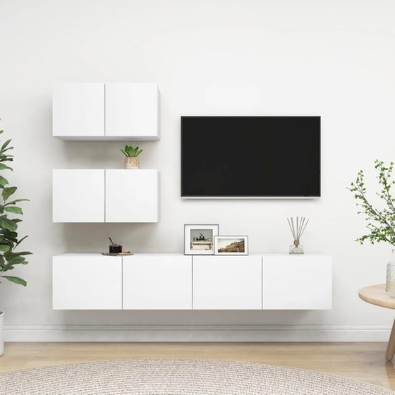 Έπιπλα Τηλεόρασης VidaXL Μοριοσανίδα 4 Τμχ 60x30x30cm - Γκρι image 1