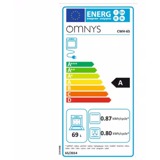 Σετ Κουζίνα Κεραμική  OMNYS CWH-65 & Ψυγειοκαταψύκτης 3233NX & Πλυντήριο Ρούχων WNM-7WH25BAS image 3