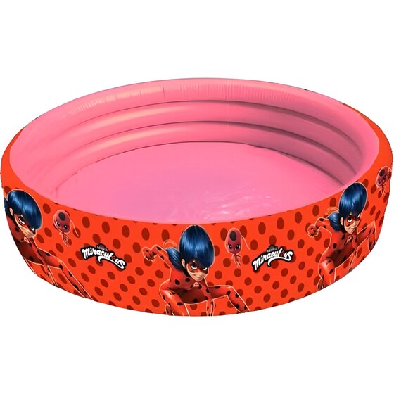 Φουσκωτή Παιδική Πισίνα Gim Miraculous Ladybug 91Lt - Κόκκινη image 0