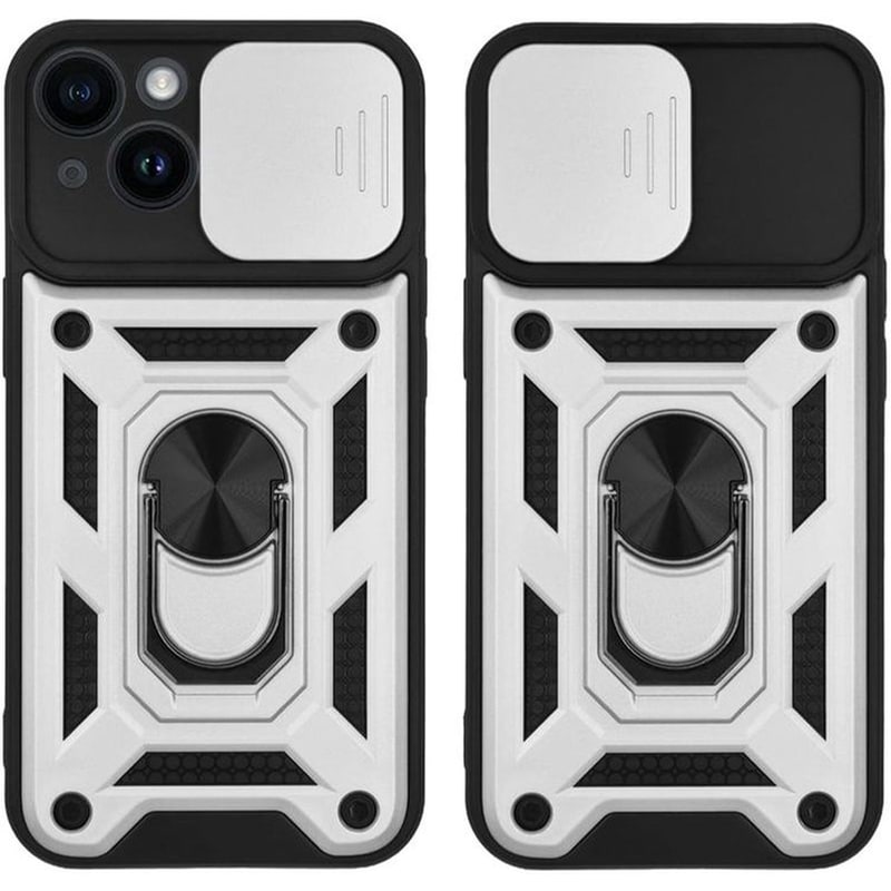 Θήκη Apple iPhone 14 - Sonique Ring Armor Campro - Ασημί