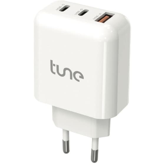 Φορτιστής Πρίζας Tune Turbo PD Wall Charger USB-C/USB-A 45W - White image 1