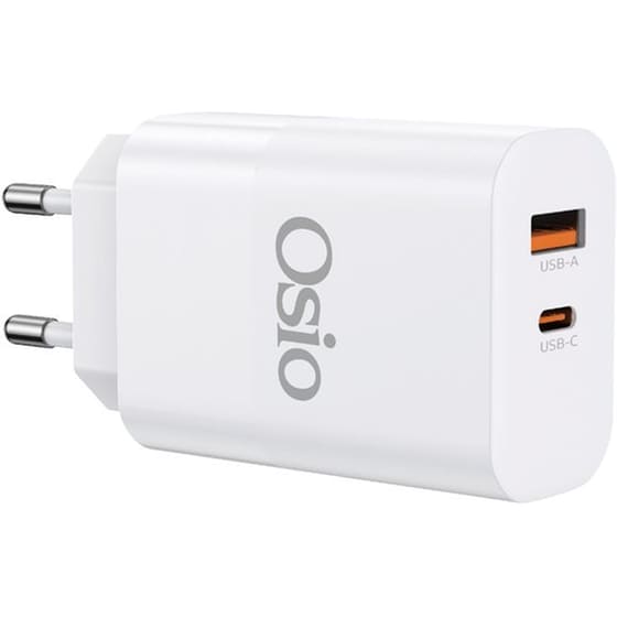 Osio Φορτιστής Χωρίς Καλώδιο GaN με Θύρα USB-A και Θύρα USB-C 65W Power Delivery - Λευκό image 0