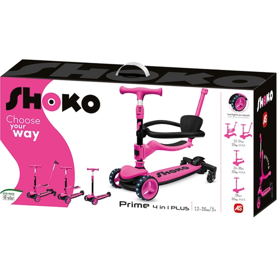 Παιδικό Πατίνι Shoko Prime 4 In 1 Plus για 12+ Μηνών - Ροζ image 10
