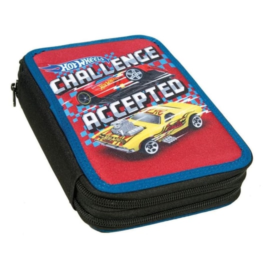 Κασετίνα Παραλληλόγραμμη Γεμάτη GIM Διπλή Hot Wheels Challenge image 0