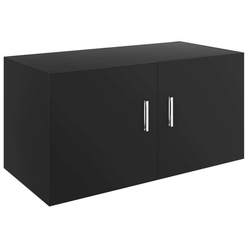 VIDAXL Ντουλάπι Επιτοίχιο VidaXL από Μοριοσανίδα 80x39x40 cm - Μαύρο