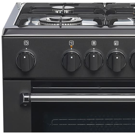 LA GERMANIA AMN6640ENET(GN) 56 Lt Μαύρο Μεικτή Κουζίνα Φυσικού Αερίου image 3