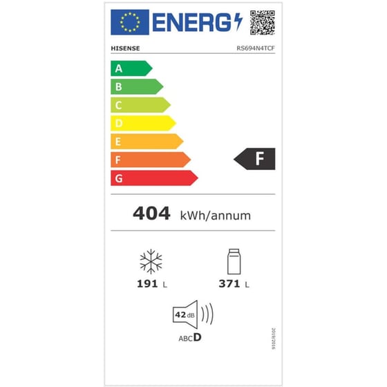 HISENSE RS694N4TIE Total No Frost 562 Lt Inox Ψυγείο Ντουλάπα image 4