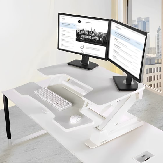 Γραφείο Gaming Eureka Ergonomic από MDF 90x81.5cm - Λευκό image 2
