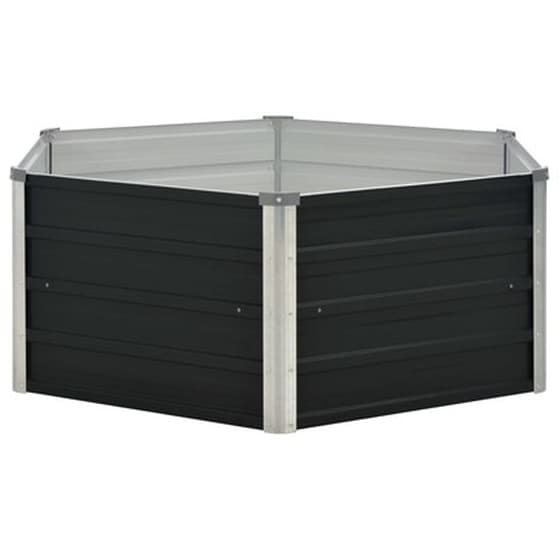 Vidaxl Ζαρντινιέρα Ψηλή Ανθρακί 129x129x45 Εκ. Από Γαλβανισμένο Χάλυβα image 3