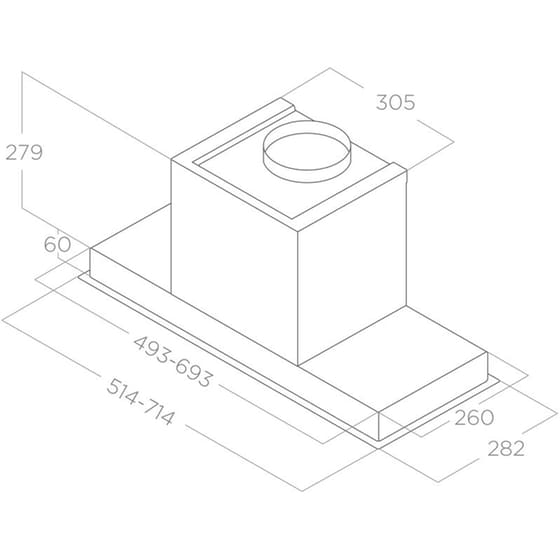 ELICA HIDDEN 2.0 IX/A/72 72 cm Inox Μηχανισμός Απορρόφησης image 1