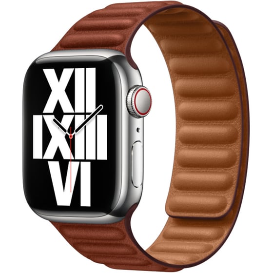 Λουράκι Apple Leather Link S/M για Apple Watch 41mm - Καφέ image 2