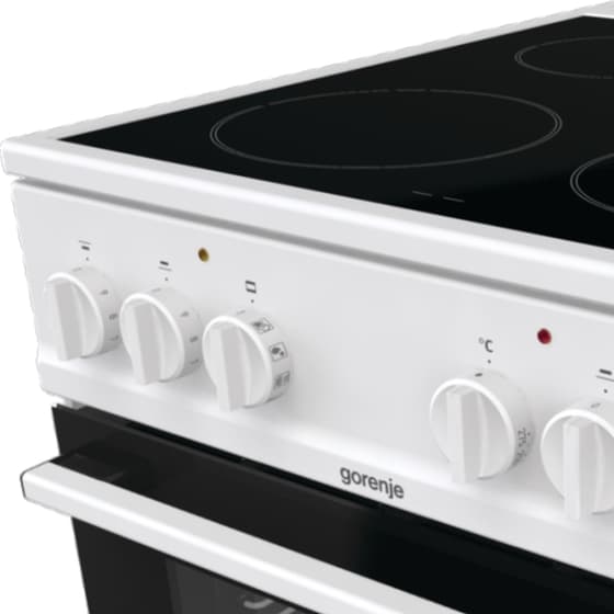 Ηλεκτρική Κουζίνα Κεραμική GORENJE GEC5A61WG 70 lt Λευκό image 2