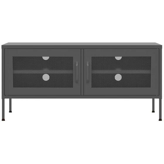 Έπιπλο Τηλεόρασης VidaXL Ατσάλι 105x35x50cm - Ανθρακί image 2