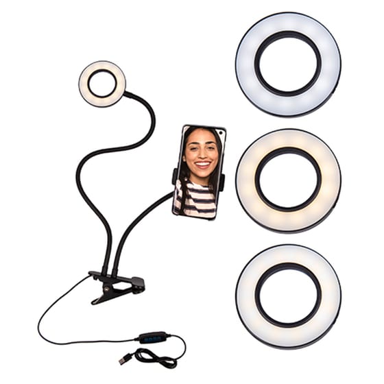 Επιτραπέζια Βάση Κινητού με Ring Light Fizz Creations - Desktop Selfie Station image 0