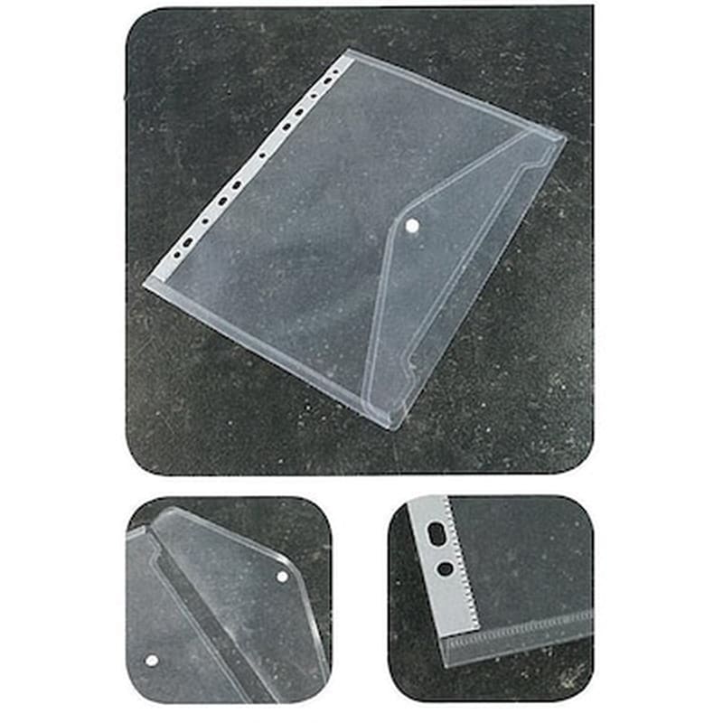 ANHUI TIANHUI INDUSTRIAL &amp; Φάκελος Anhui Tianhui με Κουμπί που Κλασάρεται Α4 Διάφανο