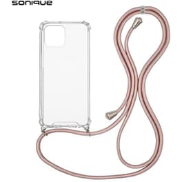 Θήκη Apple iPhone 15 - Sonique Armor Clear Με Κορδόνι - Ροζ Χρυσό