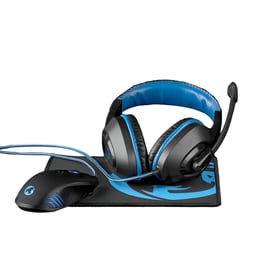 Nedis Combo Kit 3-in-1 GCK31100BK Gaming Ενσύρματα Ακουστικά 3.5mm/USB - Μαύρα
