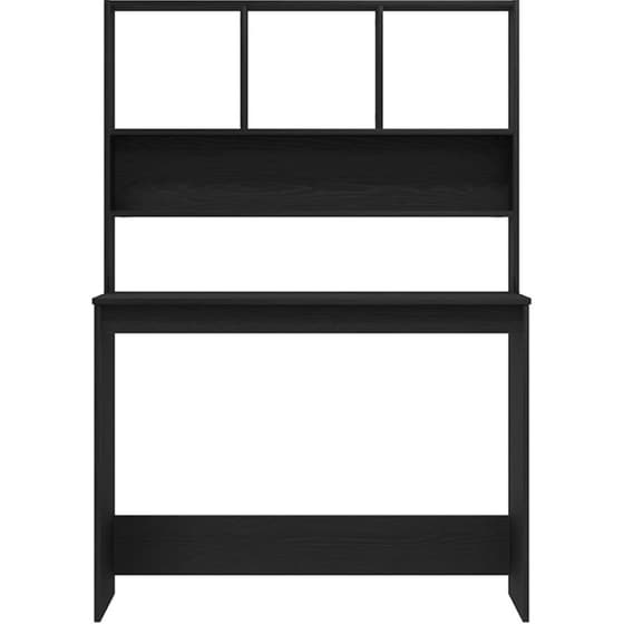 Γραφείο VidaXL με Ράφια από Τεχνητό Ξύλο 102x45x148 cm - Μαύρη Δρυς image 3