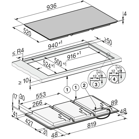 MIELE KM8695 FL 93.6 cm Μαύρο Εστία Επαγωγική Αυτόνομη image 6