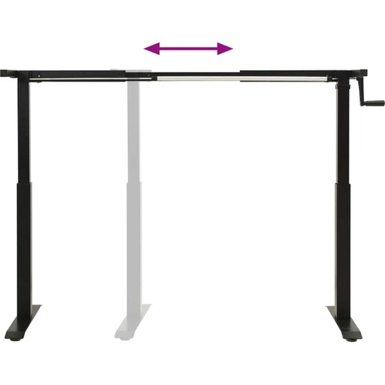Γραφείο VidaXL από Μασίφ Ξύλο Δρυός 120x60 cm - Μαύρο και Φυσικό image 10