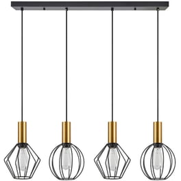 Φωτιστικό Οροφής Πολύφωτο Homelighting Adept Flex 77-8937 Μεταλλικό - Χρυσό/Μαύρο
