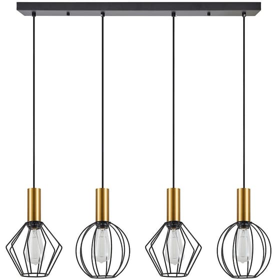 Φωτιστικό Οροφής Πολύφωτο Homelighting Adept Flex 77-8937 Μεταλλικό - Χρυσό/Μαύρο image 0