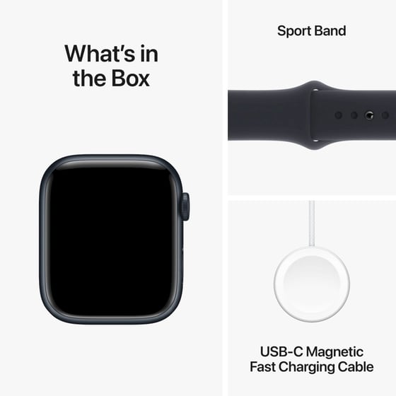 Apple Watch Series 9 Aluminium Midnight GPS 45mm - Midnight Small/Medium image 9