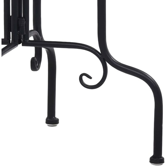 Τραπέζι Εξωτερικού Χώρου Βοηθητικό VidaXL από Σίδηρο 35x35x56 cm - Τερακότα/Λευκό image 5