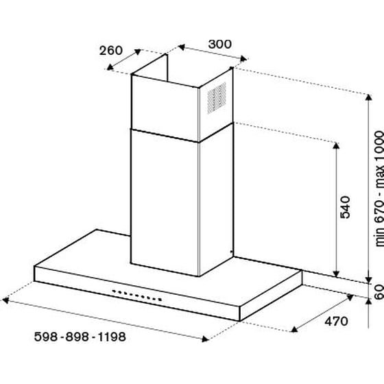 BERTAZZONI KT60P1AXT 60 cm Inox Απορροφητήρας Καμινάδα-Τζάκι image 1