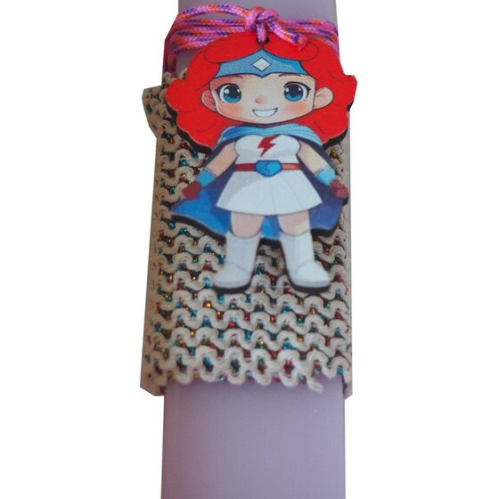 Λαμπάδα So Lucky By Metallinou με Μαγνητάκι Super Girl image 1