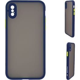 Θήκη Apple iPhone XS Max - Sonique Color Button Bumper - Μπλε