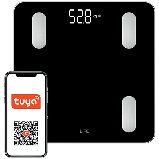 Ζυγαριά Σώματος Life Workοut Wi-Fi 221-0415 - Μαύρο image 3